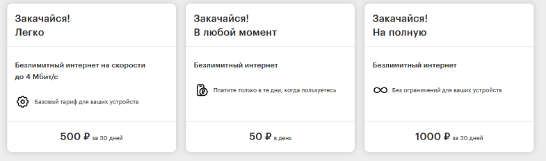 Тарифы МегаФон с безлимитным интернетом